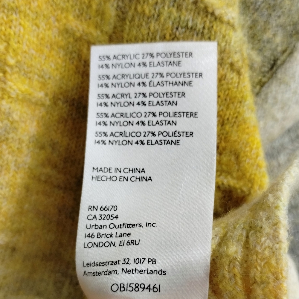 Anthropologie Pilcro Ombre Yellow Striped Cropped Sweater - Picture 13 of 15